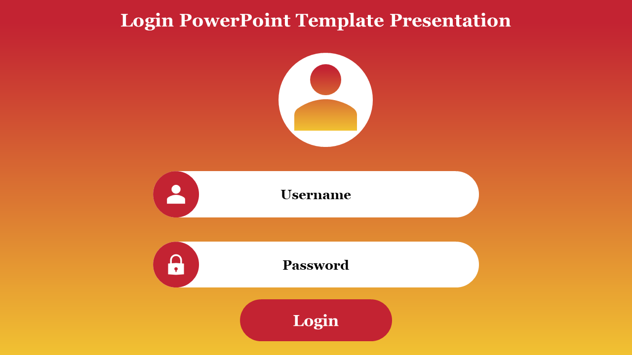 Login PowerPoint Template Presentation